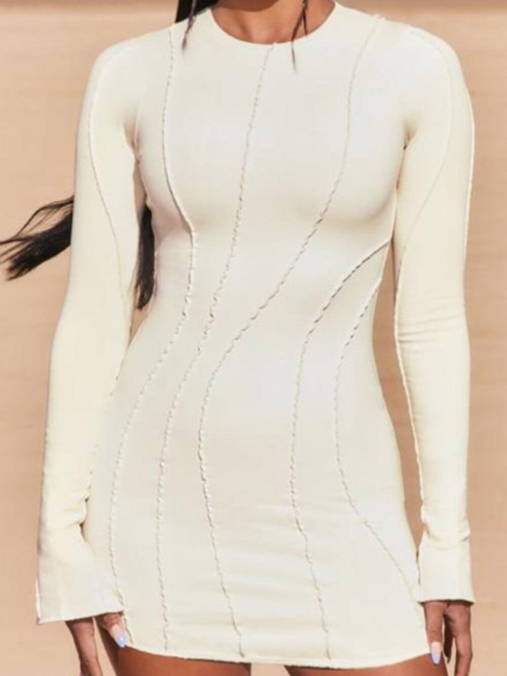 OH POLLY Bodycon Exposed Seam Mini Dress - Size 4 - LIKE NEW